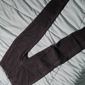 LIOR Paris 'Star' Faded Black Raw‎ Hem Patchwork Jean-ish Leggings Women's 4